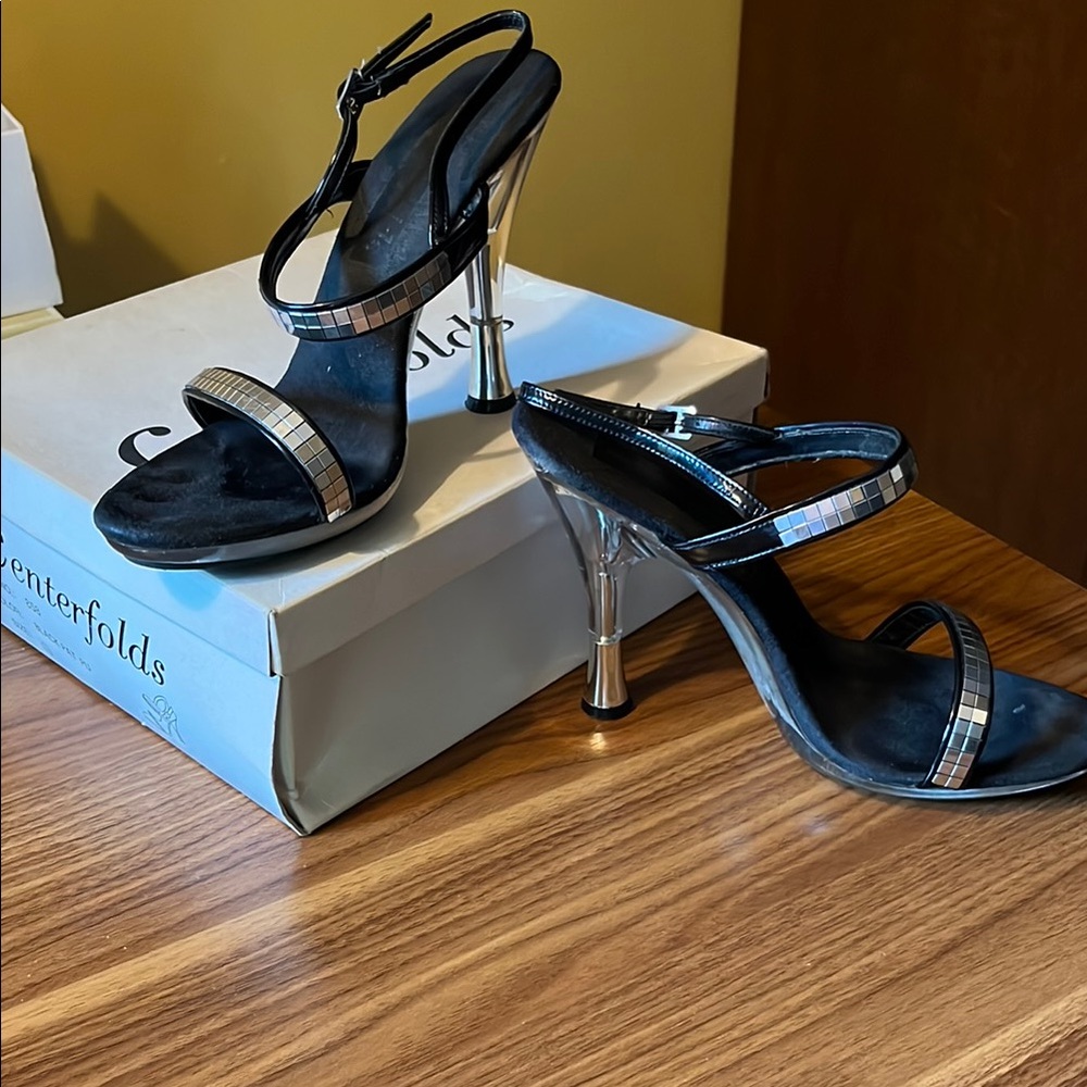 Elegant Black and Silver Heels
